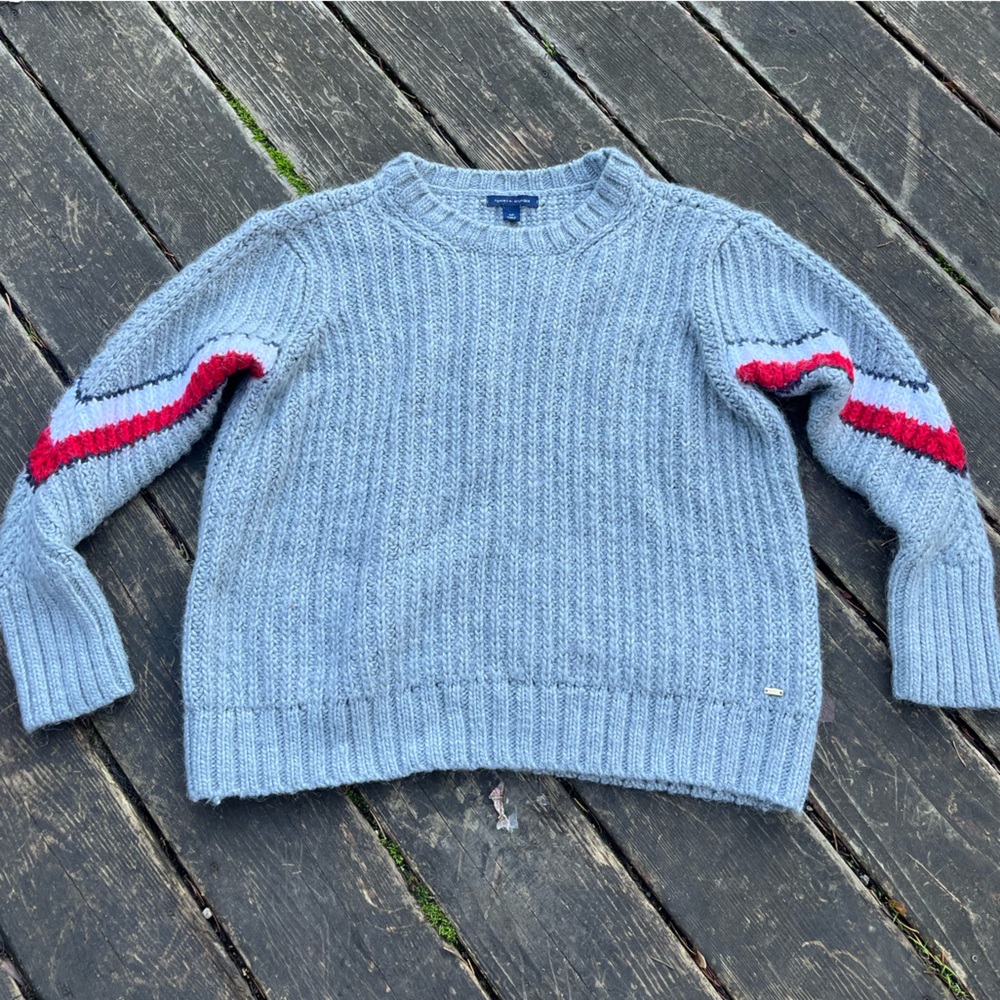 Tommy Hilfiger Gray Knit Sweater